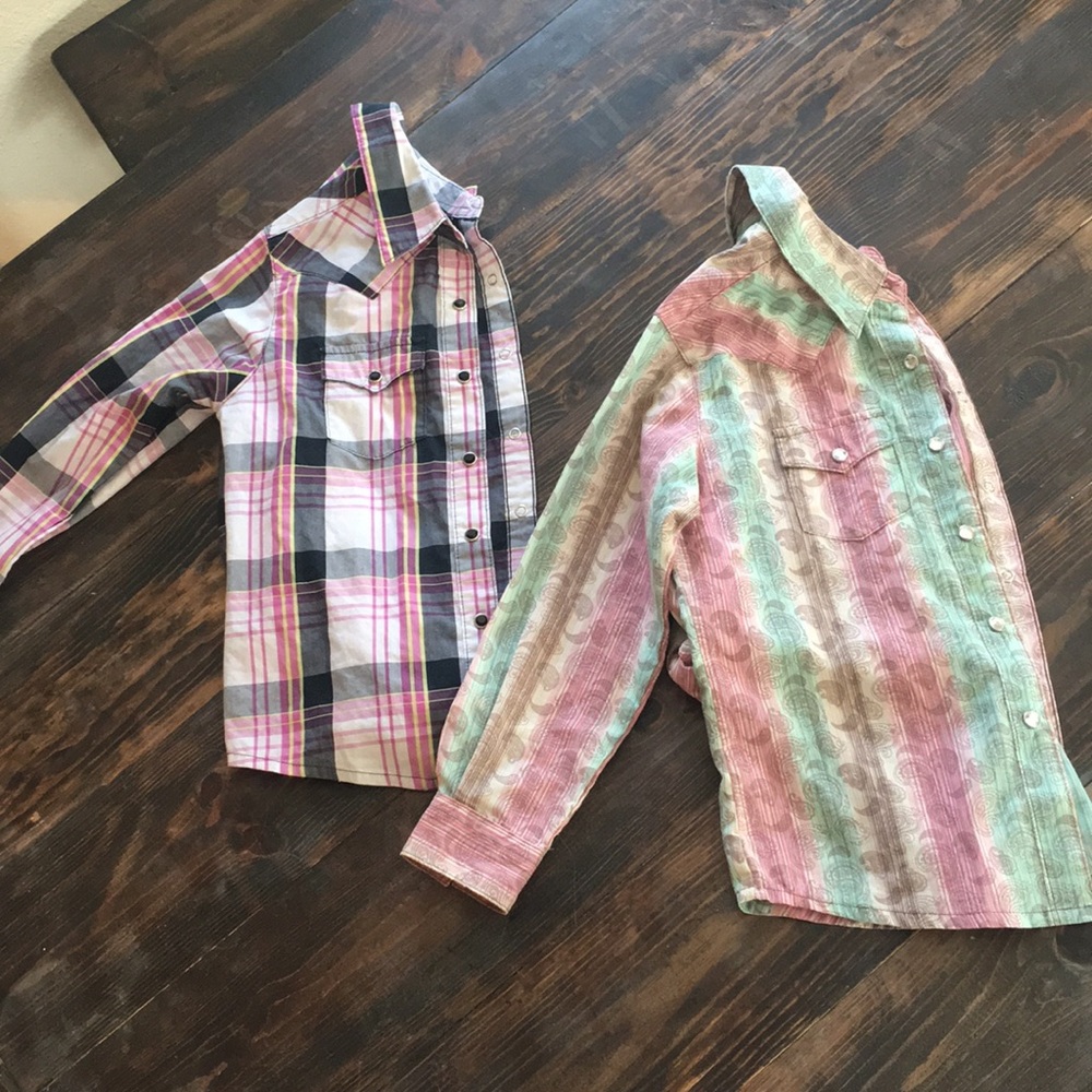 2 western style shirts